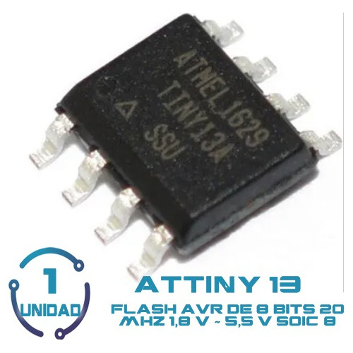 1 Unid Microcontrolador Attiny 13 20mhz 8soic