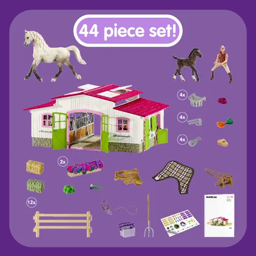 Set De Establo Schleich, Club De Montar Caballo 97 Pzs.