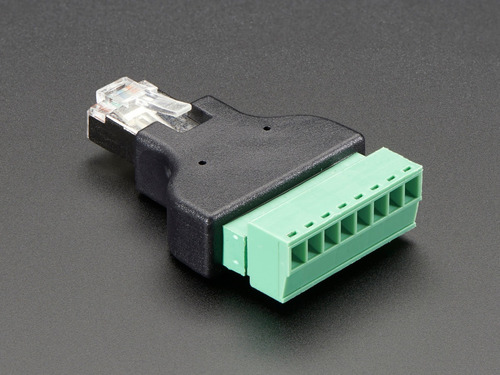 Adaptador Rj45 Macho A Clemas Borne Terminal Conector 8 Pin