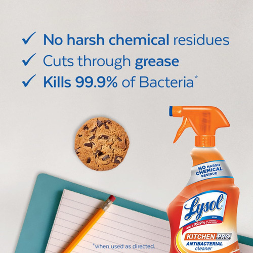 Lysol Kitchen Pro Antibacterial Cleaner Trigger, Naranja, 22
