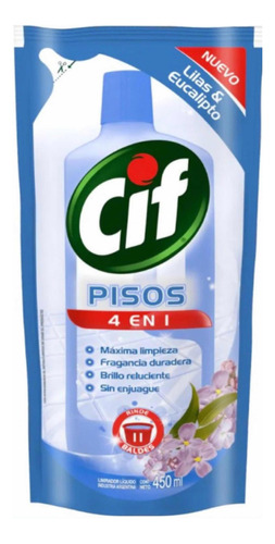 Pack X 15 - Cif Pisos 4 En 1 - Lilas Y Eucalipto Repuesto