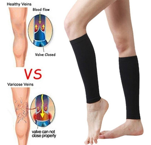 2x De Pantorrilla Calcetines De Compresión Elástico Para