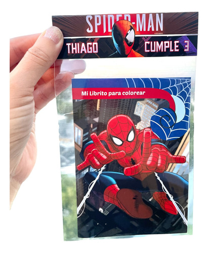 Mini Libro Para Colorear Spiderman Para Cotillon X12 Unidade