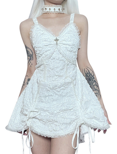 Vestido Lencero Ajustado Diablo Gothic