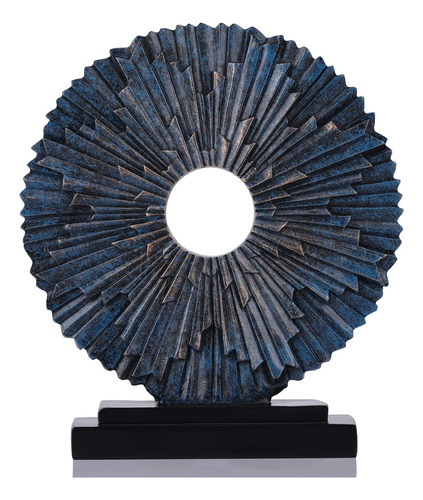 Escultura Azul Para Decoración Del Hogar, Estatua De Línea R