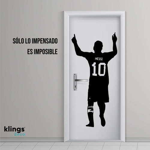 Imagen 1 de 3 de Vinilos Decorativos Jugador Messi Campeones Argentina 10