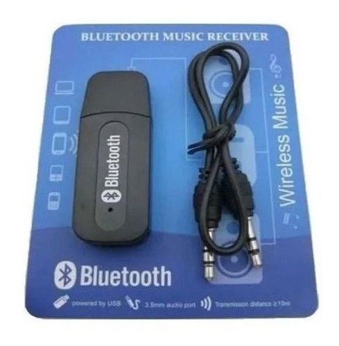 Adaptador Receptor De Sinal Bluetooth Usb P2 Som Pc Auxiliar