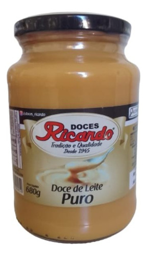 Doce De Leite Puro Cremoso De Minas Gerais 650g