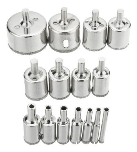 15pcs 15pcs Diamond Hole Saw Drill Set Ceramic Glass