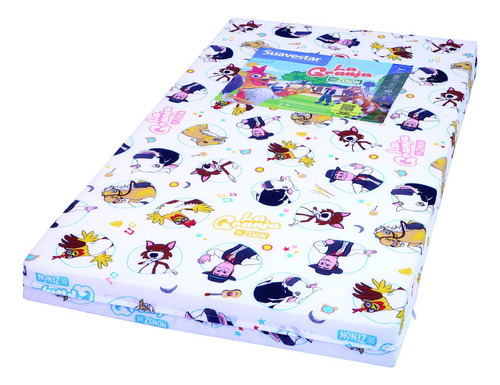 Colchon De Cuna Bebe Infantil Suavestar 140x90x10 Cm Espuma Color Estampado Dibujos