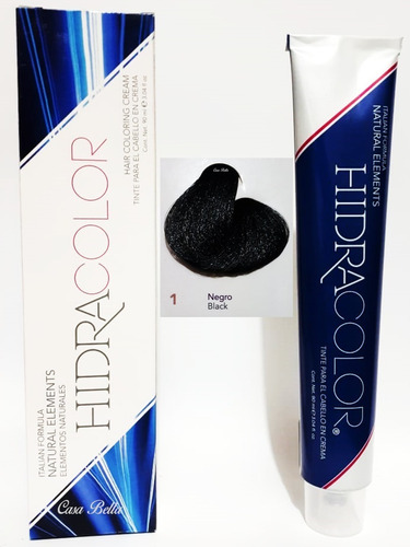 Tinte Hidracolor 1 Negro  90gr + Peroxido 20 Vol 135ml