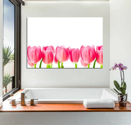 Vinilo Decorativo 40x60cm Tulipanes Rosas Perfectos