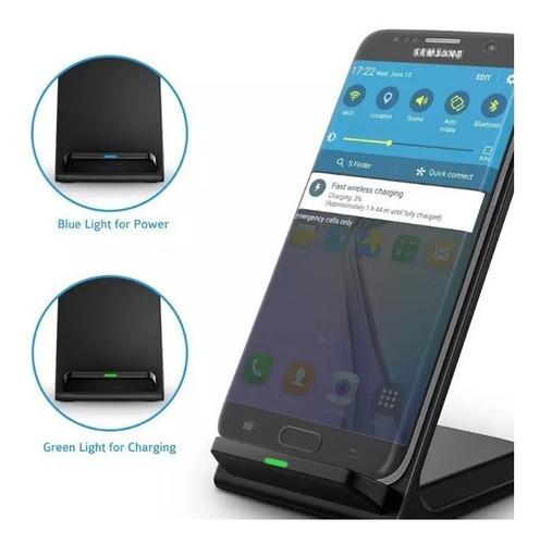 Cargador Inalámbrico Rapido Fast Charge Samsung S8 S9 Note 8