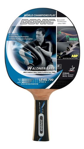 Paleta Ping Pong Donic Waldner 700 Goma 2.0 Mm Abp Juego Avanzado Tenis Mesa