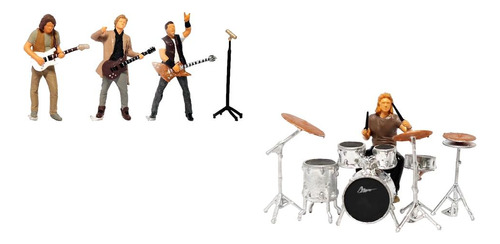 1/64 Figuras De Música Rock Construcción En Miniatura