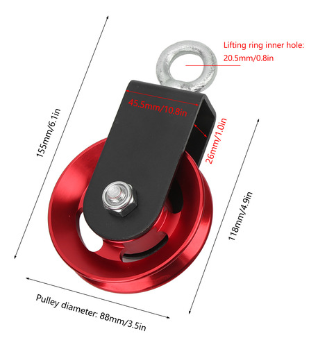 Cable Pulley Gym Fitness Small Hanging 360 Degree Rotating