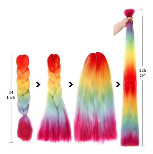 Extensiones 100% De Kanekalon Puro Trenzas Africanas 1 Pz Blanco