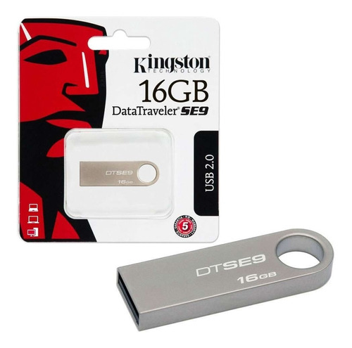 Pen Drive 16gb Kingston Se9 Metalico 2.0 Original