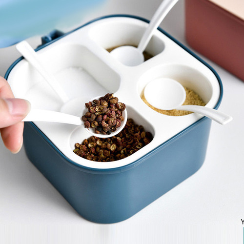 Tarros De Especias Con Tapa Y Cuchara Para Guardar Condiment