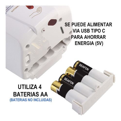 Imagen 2 de 9 de Dispensador Automatico Despachador Gel Antibacterial Usb