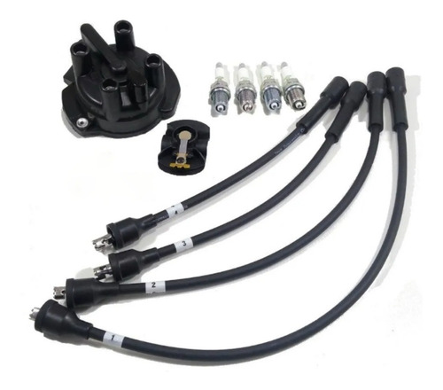 Juego Tapa Distribuidor Rotor Cables Y Bujias Nissan K21