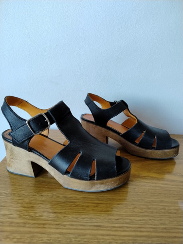 Sandalias Mishka Cuero Negro 