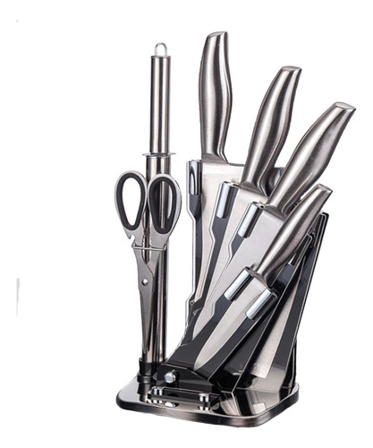 Set De Cuchillos 7 Piezas Acero Inoxidable + Soporte