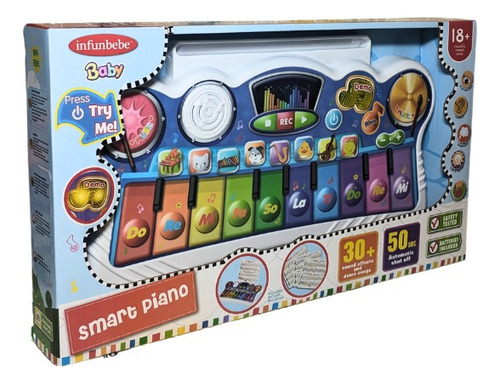 Piano Smart Didactico Infunbebe Ls3030 Color Multicolor