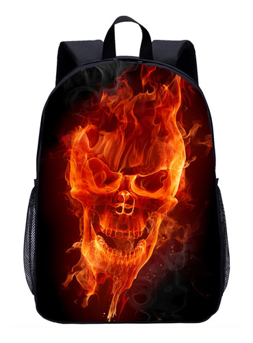Mochila Escolar Amazon Hot Sale Con Estampado De Calaveras,