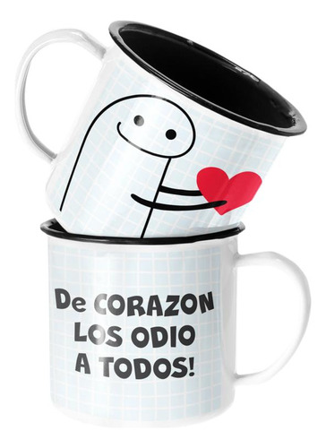 Taza Enlozada Lechera De Corazon Los Odios A Todos Regalo