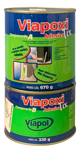 Viapoxi Adhesivo Epoxico 31 Tix Anclaje Químico 1kg Viapol