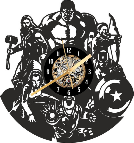 Reloj Madera Avenger Marvel Serie Regalo Original