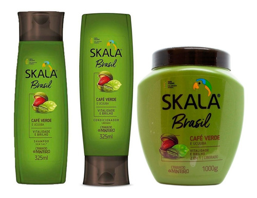 Skala Brasil Cafe Verde Shampoo + Acondicionador + Mascara