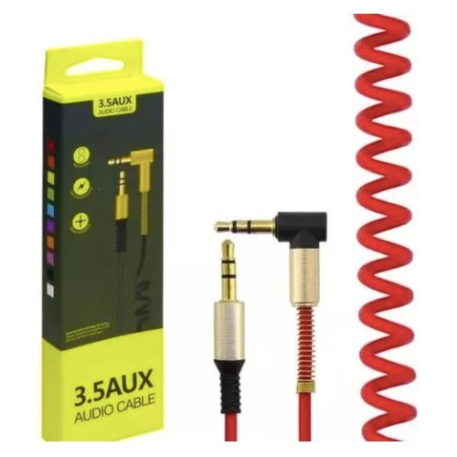 Cable Auxiliar Audio En Espiral De 3,5mm Varios Colores