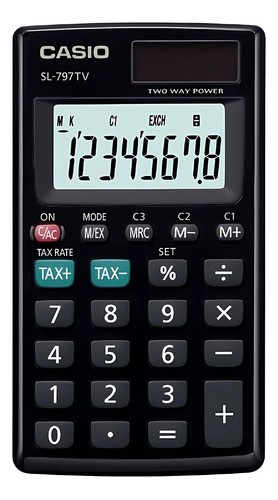 Calculadora Portatil De Bolsillo Casio Ce Sl-797tv Cuo