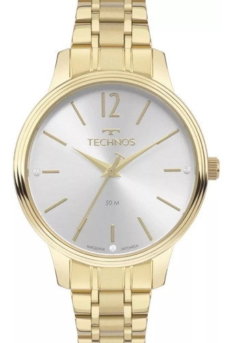 Relógio Technos Feminino Ref: 2036mra/1k Elegance Dourado