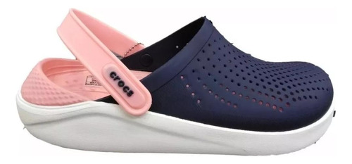 Sandalia Sueco C R O C S Literide Azul Rosa Originales Dama