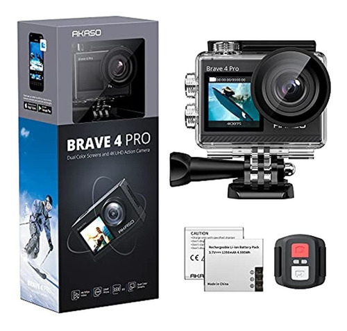 Cámara De Acción Akaso Brave 4 Pro 4k30 - Cámara Impermeable