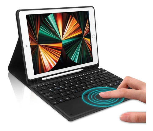 Caja Del Teclado 9 Bluetooth Touchpad De 7 Pulgadas Con...