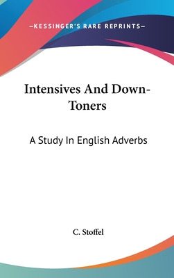 Libro Intensives And Down-toners: A Study In English Adve...