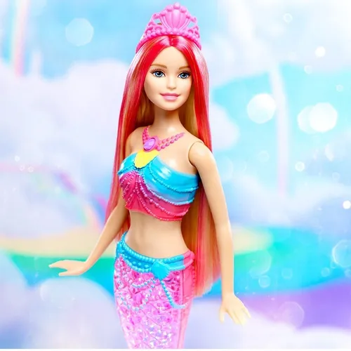 Boneca Barbie Sereia Luzes e Arco- íris Dreamtopia - Mattel