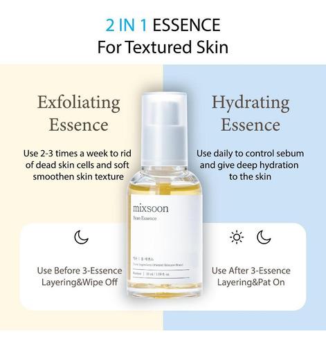 Sérum Antioxidante Esfoliante Mixsoon Bean Essence 50ml
