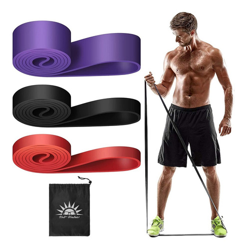 Kit 3 Super Band Elástico Borracha Crossfit Extra Forte