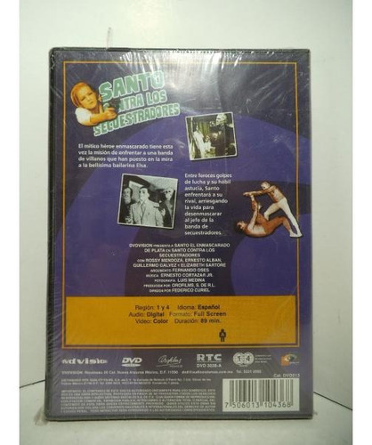 Imagen 2 de 2 de Santo Contra Los Secuestradores Dvd Lucha Libre