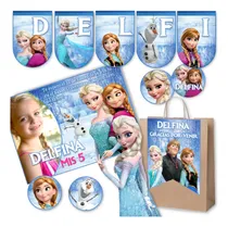 Comprar Kit Imprimible Frozen Azul Con Candy Bar 100% Editable