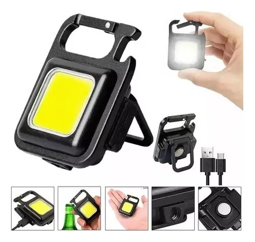 Linterna Recargable Led Cob Luz Potente Llavero Multiusos