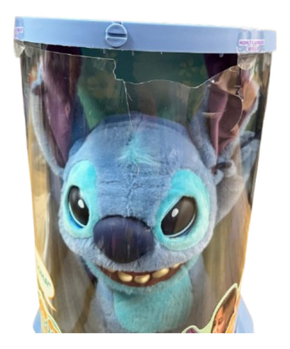 Uau! Coisas: Real Fx Disney Stitch Puppet - Animate Plush Azul