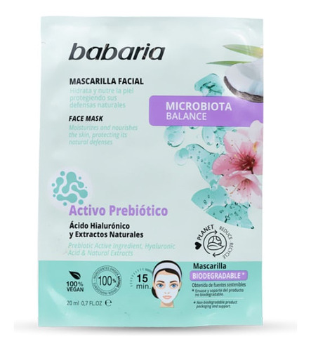 Mascarilla Facial Babaria Microbiota Balance X 20ml