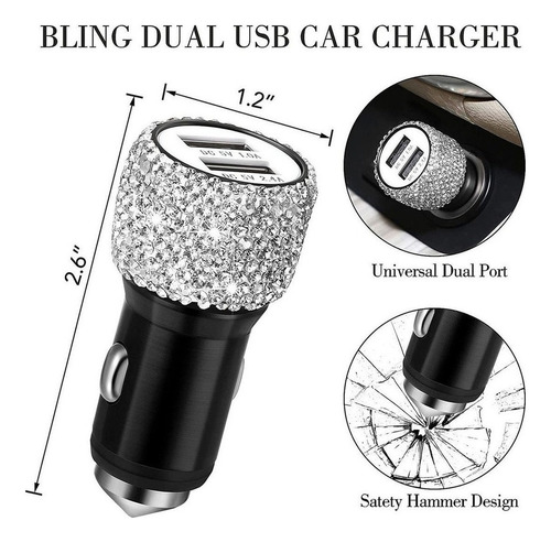* Juego De Decoración De Coche For Mujer Bling Bling, 20