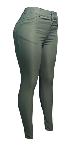 Pantalon verde oliva mujer hot sale